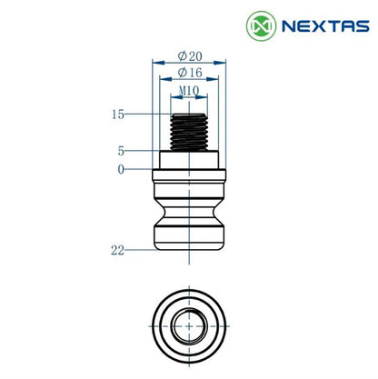 Nextas 96mm Zero Point Pull Stud - 4pcs