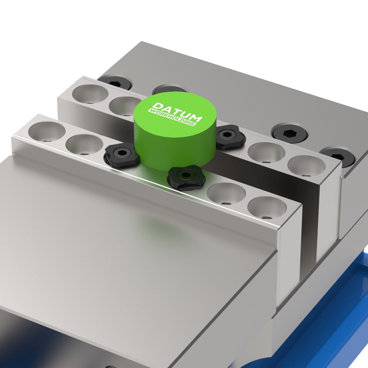 PivotGrip round part serrated gripper jaws with 1 piece of 40mm round stock in a 6 inch vice