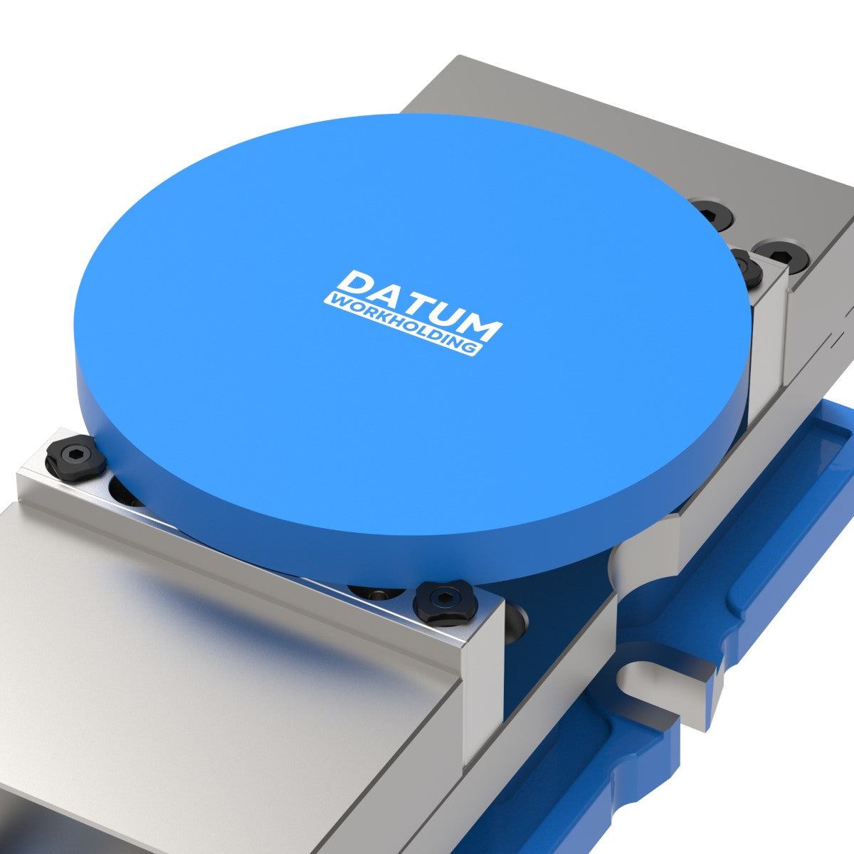 PivotGrip round part serrated gripper jaws with 1 piece of 200mm round stock in a 6 inch vice