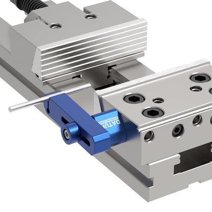 SolidStop MV1 vice work stop mounted to a modular machine vice similar to Gerardi from a rear view