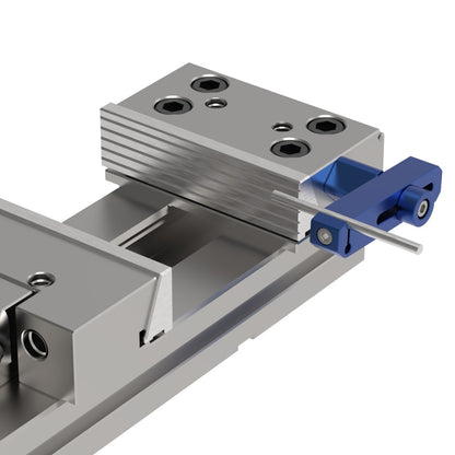 SolidStop MV1 vice work stop mounted to a 150mm modular machine vice similar to Gerardi